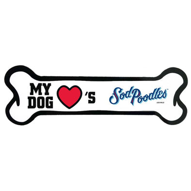 Amarillo Sod Poodles My Dog Loves the Sod Poodles Dog Bone Magnet