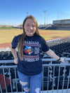 Amarillo Sod Poodles Navy Christmas State Tee