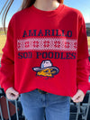 Amarillo Sod Poodles Red Christmas Game Crewneck