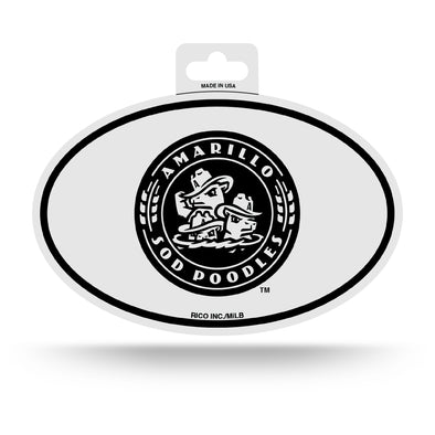 Amarillo Sod Poodles B&W Oval Crest Decal