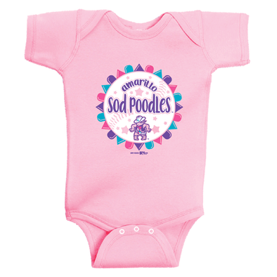 Amarillo Sod Poodles Pink Infant Gumdrop Bodysuit Onesie