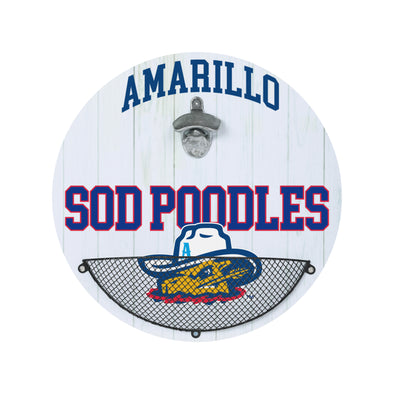 Amarillo Sod Poodles Game Bottle Opener Sign