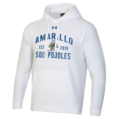 Amarillo Sod Poodles Under Armor All Day White Draw Hoodie
