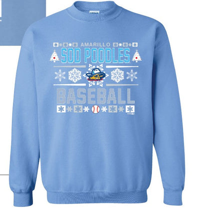 Amarillo Sod Poodles California Blue Christmas Sweatshirt