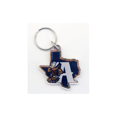 Amarillo Sod Poodles Acrylic State of Texas Lean A Logo Keychain